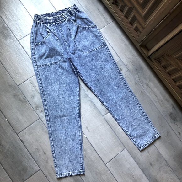 Vintage 1980’s cascade blues high waisted acid wash jeans. Size 6 short - Picture 1 of 11